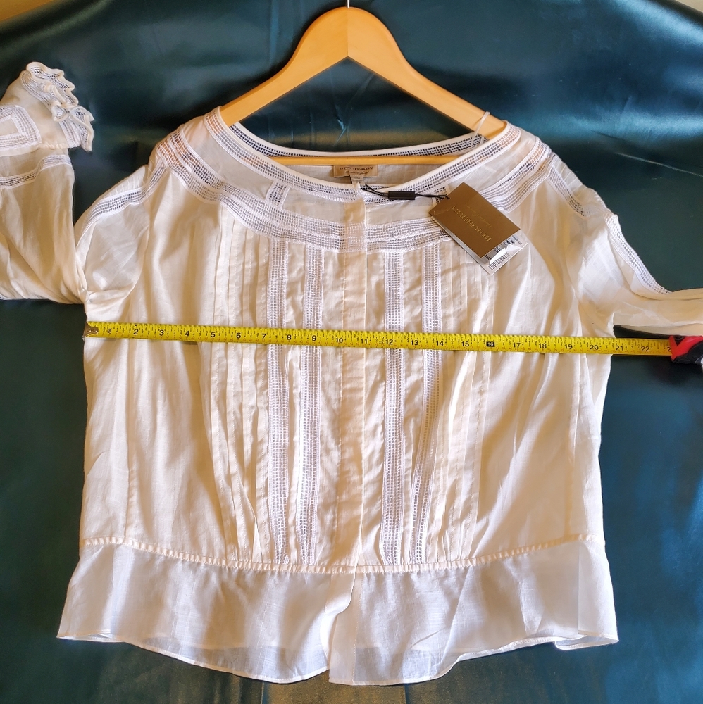 NWT$625 Burberry Magnolia Panel Natural Blouse Top - Picture 8 of 13